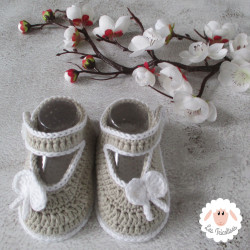 Chaussons bébé fille ballerines babies en coton bio
