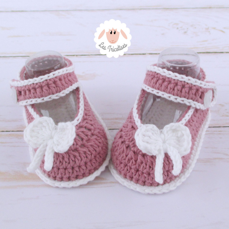 Chaussons bébé fille ballerines babies en coton bio