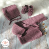 Ensemble de naissance brassière béguin chaussons