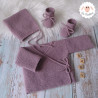 Ensemble de naissance brassière béguin chaussons