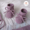 Ensemble de naissance brassière béguin chaussons