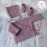 Ensemble de naissance brassière béguin chaussons