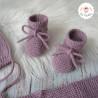 Ensemble de naissance brassière béguin chaussons
