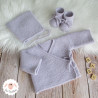 Ensemble de naissance brassière béguin chaussons