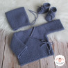 Ensemble de naissance brassière béguin chaussons