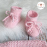 Ensemble de naissance brassière béguin chaussons