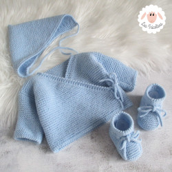 Ensemble de naissance brassière béguin chaussons