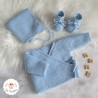 Ensemble de naissance brassière béguin chaussons