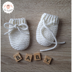 Moufles bébé en laine mérinos