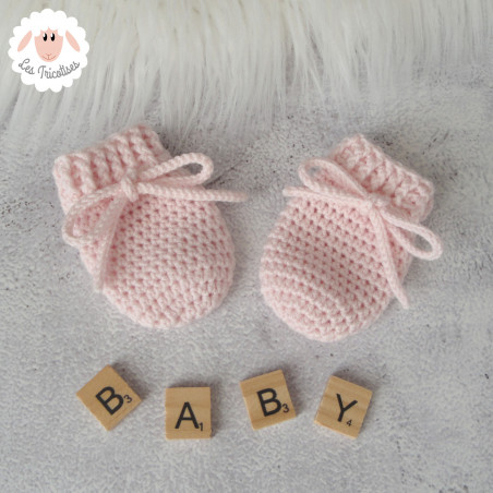 Moufles bébé en laine mérinos