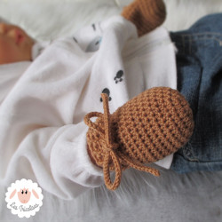 Moufles bébé en laine mérinos sur commande