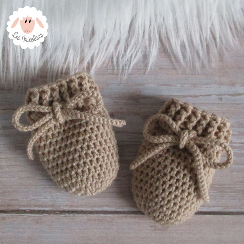 Moufles bébé en laine mérinos sur commande