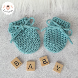 Moufles bébé en laine mérinos sur commande