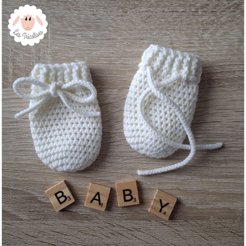 Moufles bébé en laine mérinos sur commande Moufles bébé en laine mérinos sur commande