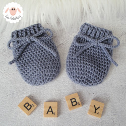 Moufles bébé en laine mérinos sur commande