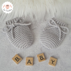 Moufles bébé en laine mérinos sur commande