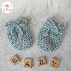 Moufles bébé en laine mérinos sur commande