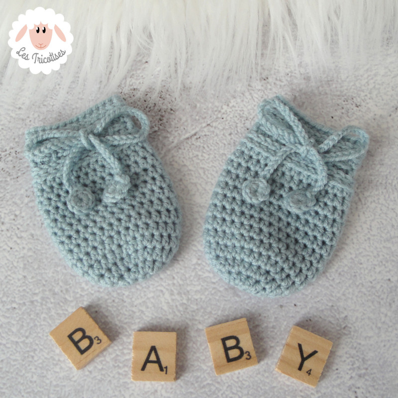 Moufles bébé en laine mérinos sur commande