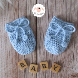 Moufles bébé en laine mérinos sur commande