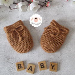 Moufles bébé en laine mérinos sur commande