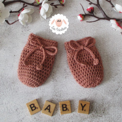 Moufles bébé en laine mérinos sur commande