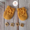 Moufles bébé en laine mérinos sur commande