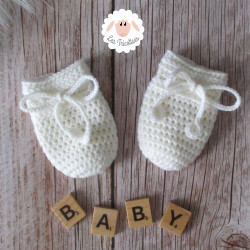 Moufles bébé en laine mérinos sur commande