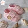 Bonnet béguin et mocassins en coton