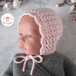 Bonnet béguin et mocassins en coton