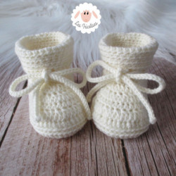 Chaussons à cordons en laine mérinos