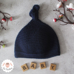 Bonnet bébé lutin en laine mérinos