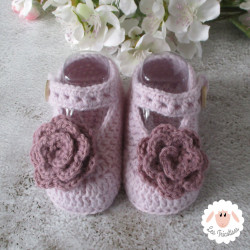 Chaussons bébé babies à fleurs