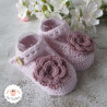 Chaussons bébé babies à fleurs