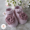 Chaussons bébé babies à fleurs
