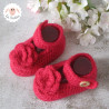 Chaussons bébé ballerines babies à fleurs