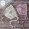 Bonnet béguin en coton et mérinos