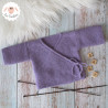 Brassière croisée de naissance en laine mérinos