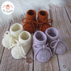 chaussons de naissance en laine mérinos