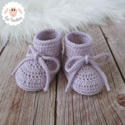 chaussons de naissance en laine mérinos