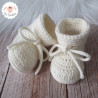 Chaussons à cordons en laine mérinos