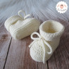 Chaussons à cordons en laine mérinos