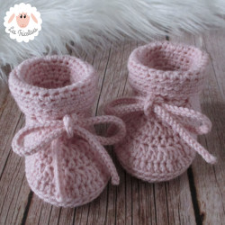 Chaussons à cordons en laine mérinos