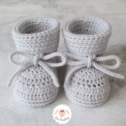 Chaussons à cordons en laine mérinos