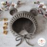 Bonnet béguin à oreilles d'ours