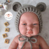 Bonnet béguin à oreilles d'ours