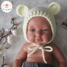 Bonnet béguin à oreilles d'ours