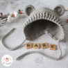 Bonnet béguin à oreilles d'ours