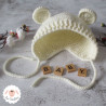 Bonnet béguin à oreilles d'ours