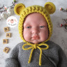 Bonnet béguin à oreilles d'ours