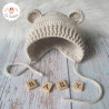 Bonnet béguin à oreilles d'ours